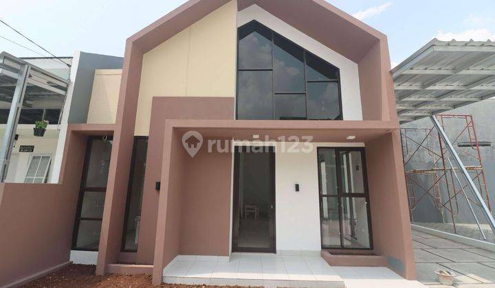 Rumah Cantik Model Scandinavian Lokasi Cluster Pasir Putih Sawangan Harga All In Bonus Canopy,2 Unit Ac,token Listrik 1