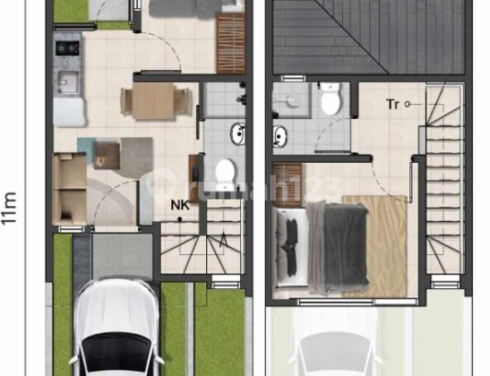 Jual Rumah 2 Lantai 3 KT Baru Strategis Dekat MRT Fatmawati