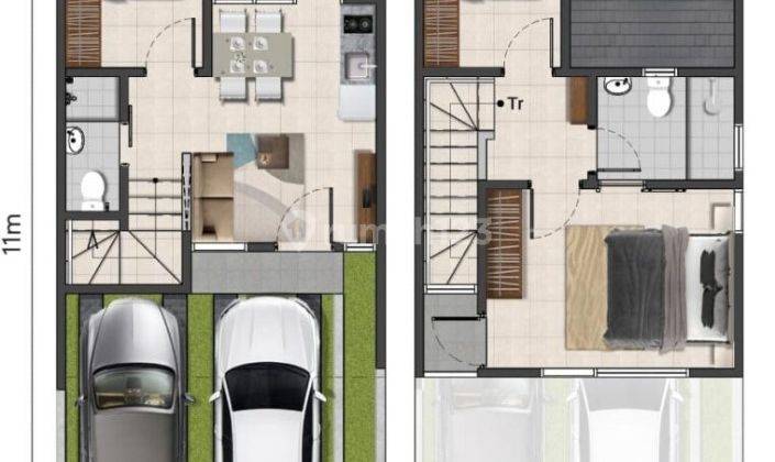 Dijual Rumah 3 KT Luas Kondisi Baru di Bintaro Dekat Toll dan RS 2