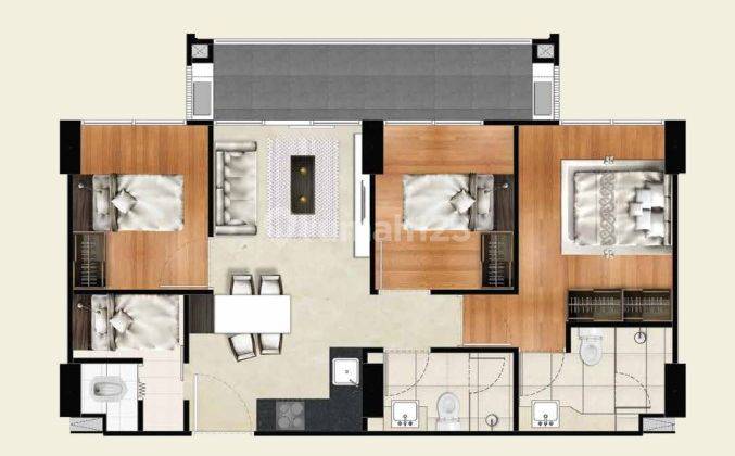 Apartemen 3 BR Seluas Rumah di Pusat Kota Bandung Siap Huni Dan Strategis 9