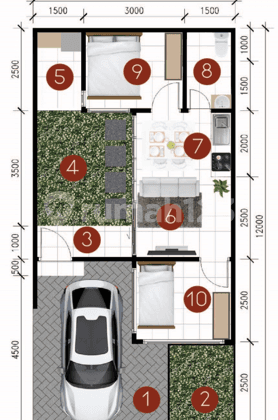 Rumah Modern Ala Jepang 2 Kamar Tidur Dijual di Bogor 2