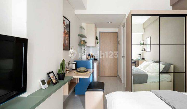 Apartemen Studio Furnished Baru Bagus Murah Dekat Stasiun Krl 2