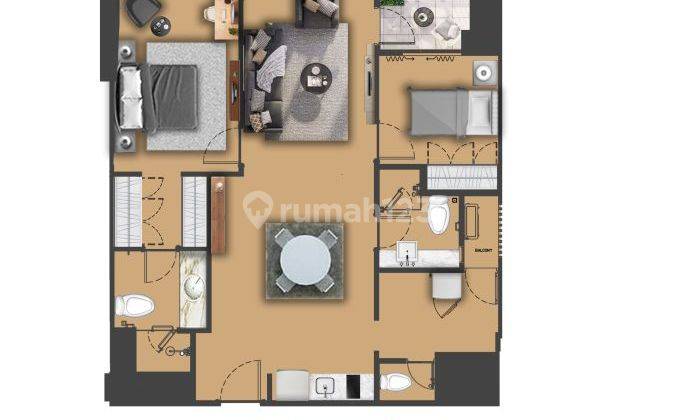 Apartemen Baru 2BR Siap Huni Fasilitas Mewah & Lengkap di Dekat Mall Jakbar 2