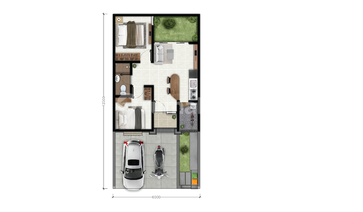 Dijual Rumah Bagus Kondisi Baru 2 Kamar Tidur By Developer Metland