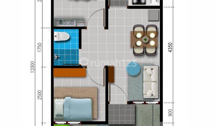 Dijual Rumah Baru 2 Kamar di Harvest City Bogor Free Furnish Free PPN Bisa Subsidi DP 2