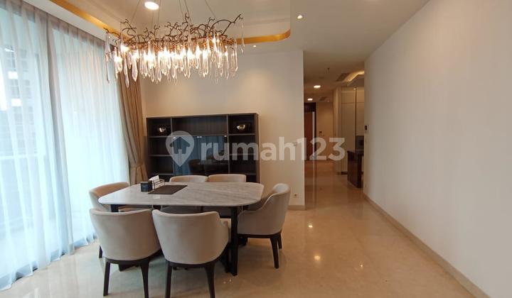 For Rent: Elegant 3-Bedroom Fully Furnished Apartment (217 sqm) at Anandamaya Residence – Exclusive Living in Prime Sudirman, South Jakarta. 2