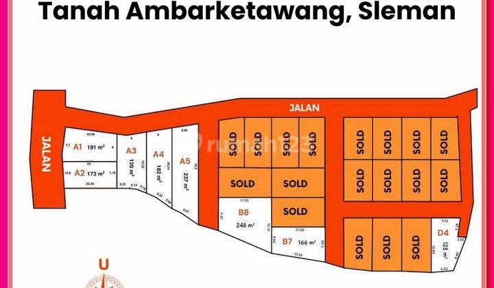 Lokasi Strategis, Tepi Jalan Aspal, Tanah Dijual Jl Wates Km 6 1