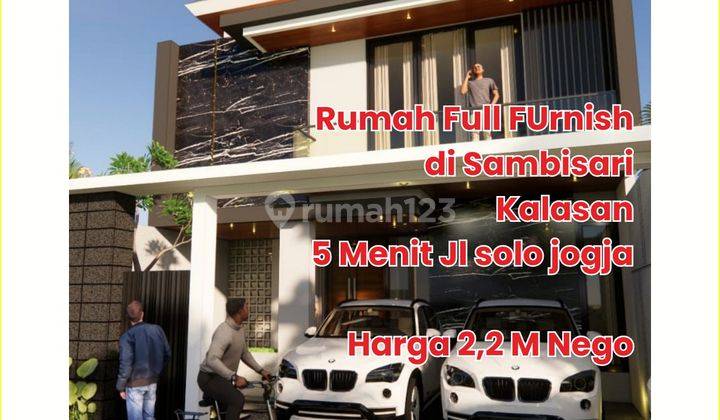 5 Menit Jl Solo, Rumah Furnish di Sambisari Jogja 1