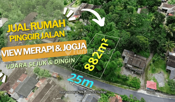 Jual Tanah Jogja Murah View Gunung Merapi Dan Kota Jogja Dekat Area Wisata Dan Pemukiman 1