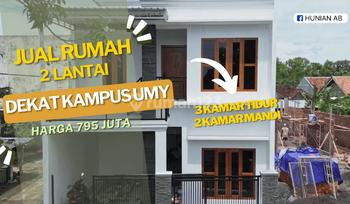  Jual Rumah Jogja 2 Lantai Murah Dekat Umy Bantul Super Strategis 50 Meter Ke Jalan Utama 1