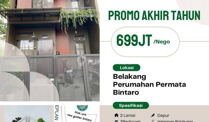 Rumah Murah Ditangsel bintaro 2lantai 3kamar Tidur Dekat Sekolah Jepang Bintaro 1