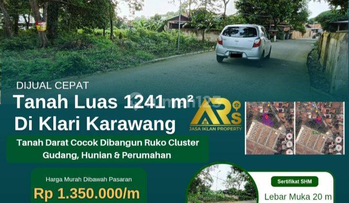 Dijual Tanah Darat Dekat Toll Karawang Timur 1