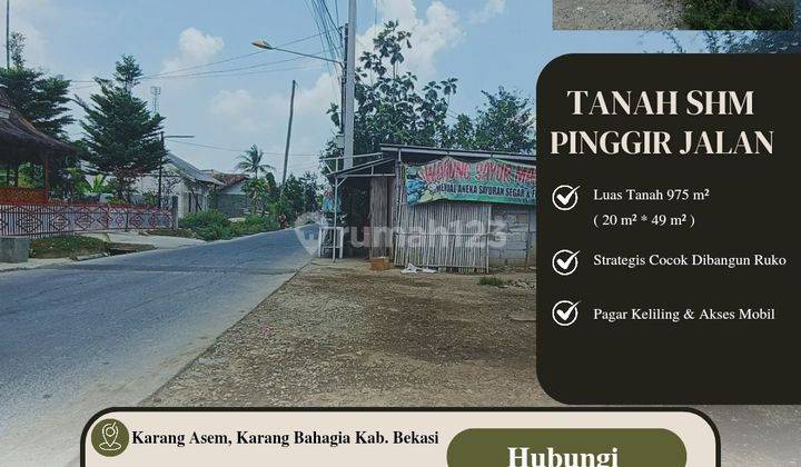 Tanah luas 975 M² Di Cikarang Bisa Dibangun minimarket  2