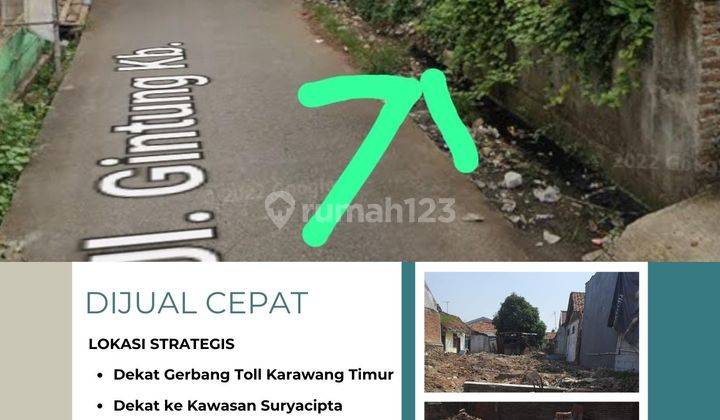 Tanah dijual dekat Gerbang Toll Karawang Timur Hanya 5 Menit 1