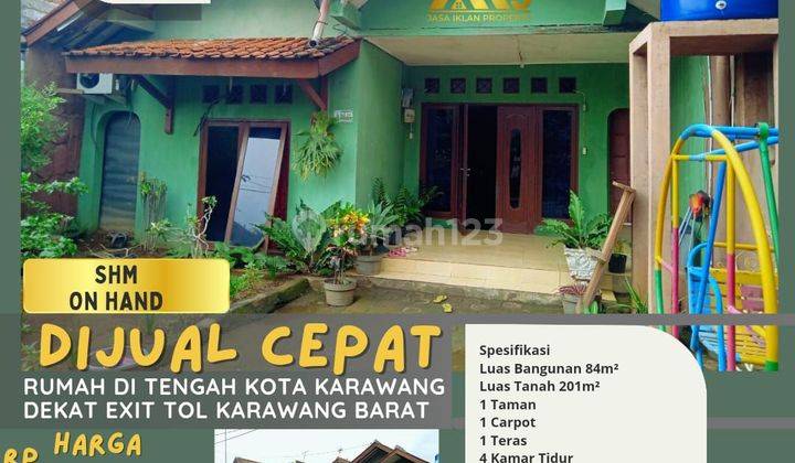 Rumah Dijual Cepat Lt 201 M² Di Bypass Tanjung Pura Karawang  1