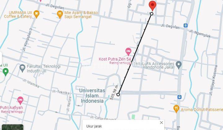 500 Meter Utara Kampus Uii Jogja, Tanah Prospek Untuk Kost 2