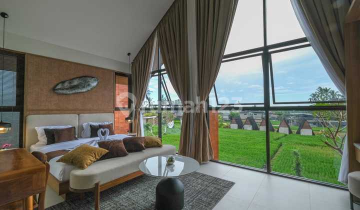 Rumah villa baru dalam kawasan asri dan view sawah di Ubud, Bali