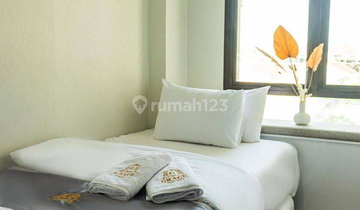 kamar tidur apartemen 2 br furnished di