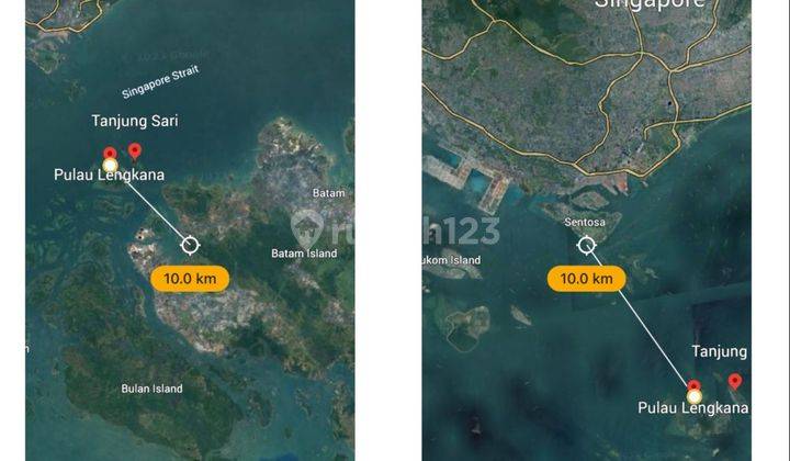 Pulau Lengkana, Kepulauan Riau, Batam Shgb Luas 215,733M2 2