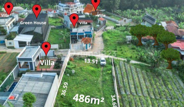 Dijual Tanah Hak Milik Luas 486m² Di Megamendung Puncak Bogor 1