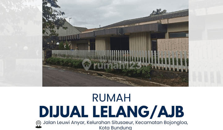 Akan Dilelang Rumah di Lingkungan Asri Situsaeur Kota Bandung 1