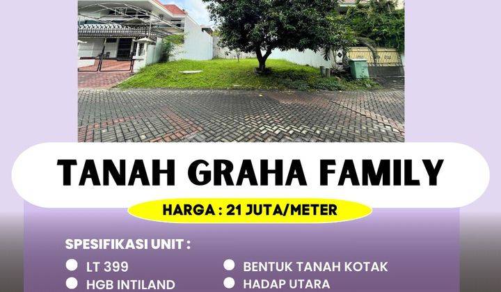 Dijual Tanah Graha Family Termura Row Lebar Blok Favorit 1