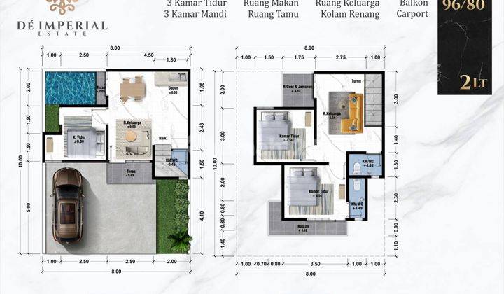  Rumah Mewah Tipe 96/81 "Athena" di De Imperial Estate Malang 2