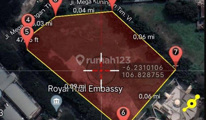 Tanah Dibawah Njop
mega Kuningan Jaksel
luas 1,5 Hektar 1