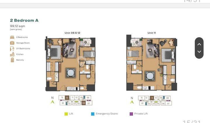 Apartemen Aerium 3 Kamar Tidur Baru Furnished 2