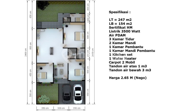 Ar Rumah Bangunan Baru Gress Di Pusponjolo Dekat Mall The Park 2
