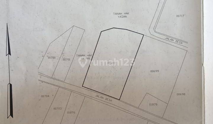 Tanah luas nya 681 m² dengan legalitas SHM 1