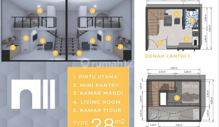 Rumah Mezzanine dekat Kampus Amikom Yogyakarta 2