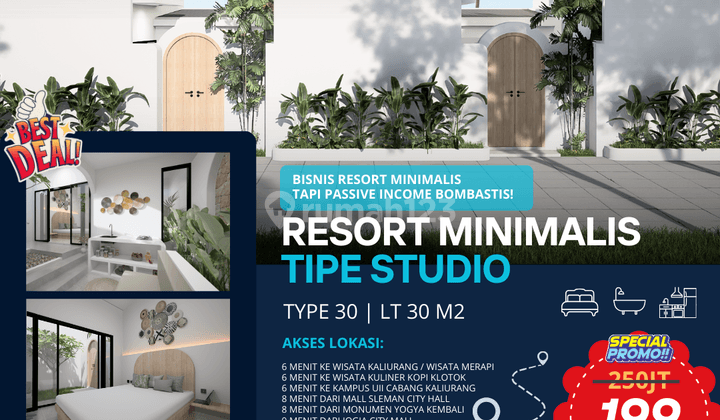 Villa Tipe Studio Full Furnished View Gunung Merapi