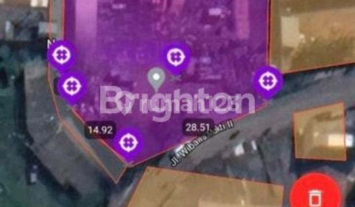 Dijual Tanah Hoek 1600M2 di Jati Asih Bekasi