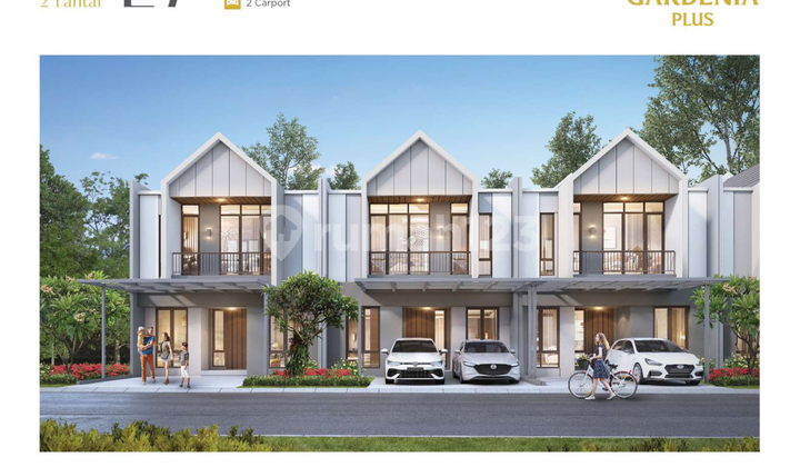 JUAL Rumah Baru Paramount Petals Ukuran 7x15+ hoek Bisa KPR dan Cash Bertahap 1