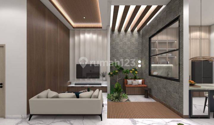 Rumah baru arsitek designer metland puri kembangan 5x20 2 lantai furnished modern minimalis murah bagus 2