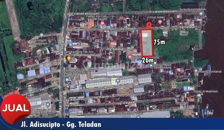 Tanah Jalan Adi Sucipto Gang Teladan sangat luas dekat dengan tepian sungai kapuas 1