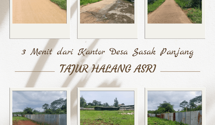 Tanah Murah di Tajur Halang, Dekat Exit Tol Sawangan , Terima SHM 1