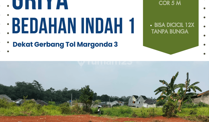 Tanah Kavling Mulai 2JTan di Depok Kota Pasti SHM 1