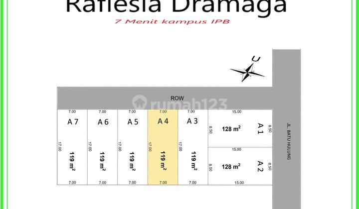 Kavling 2 Jt An Shm, Dekat Ke Terminal Laladon. Bisa Cicil 12x 2