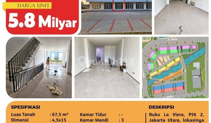 TURUN HARGA!! Dijual Cepat Ruko La Viera PIK 2 1