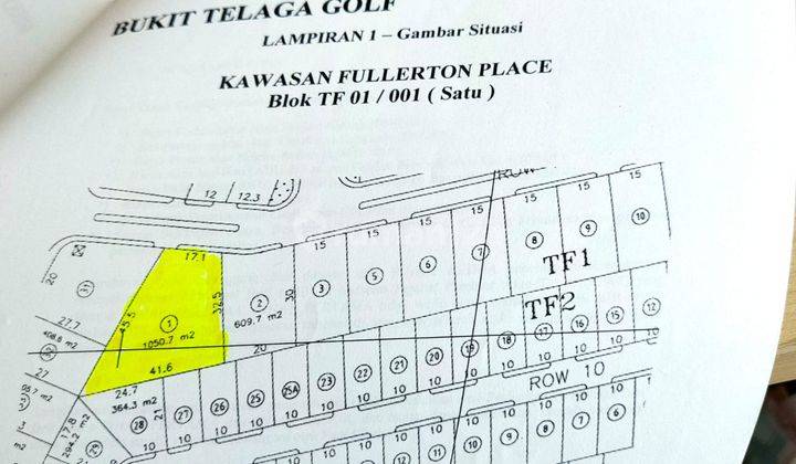 Tanah Fullerton Citraland Surabaya 16,5 Juta Permeter Hadap Utara 1