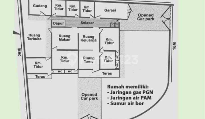Dijual Rumah 1 Lantai di Taman Bungkul, Surabaya 2