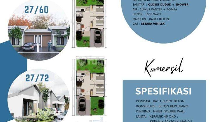 Dijual Rumah Baru 5 menit dari stasiun daru tanpa BI checking 2