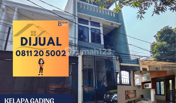 Dijual Rumah 3 Lantai 4 Kamar Tidur di Tarian Raya Barat Kelapa Gading 1