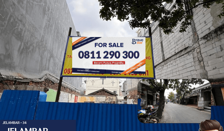 Dijual tanah luas 129m di area keramaian Jelambar  1