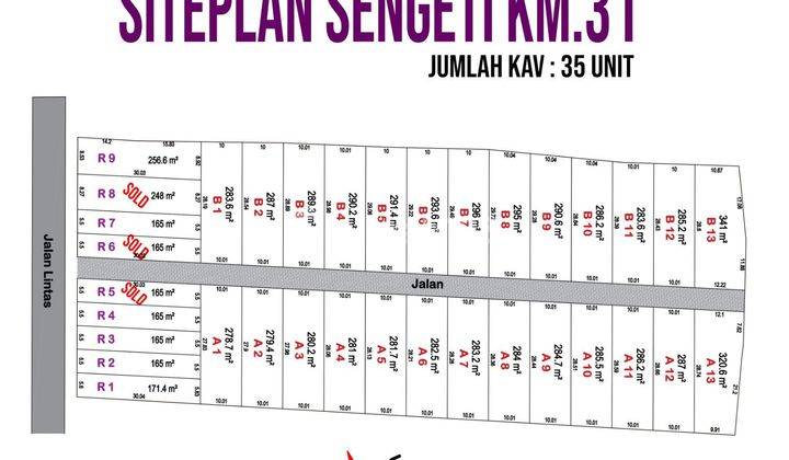 Dijual Tanah Strategis Tepi Jalan As 1 Lokasi Sengeti 1