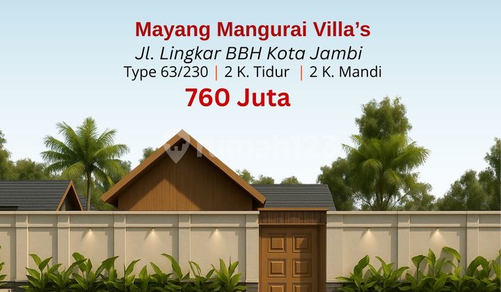 Dijual Villa Lokasi Strategis Mayang Mangurai, Kota Jambi Dijual Villa Lokasi Strategis Mayang Mangurai, Kota Jambi