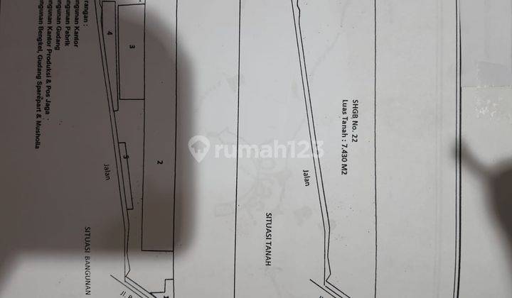 Dijual Pabrik Lt 7.420M², LB 3.000M², Balaraja, Kab Tangerang 2