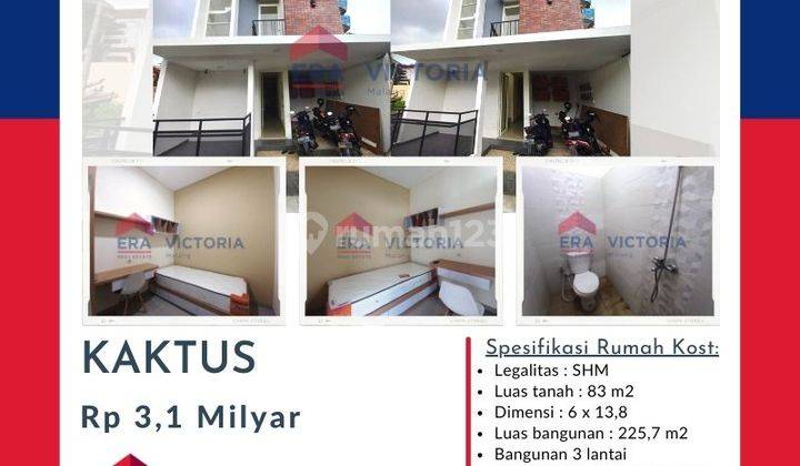 Rumah Kost 13 Kamar Tengah Kota Malang Lowokwaru Harga 3,1 M  1